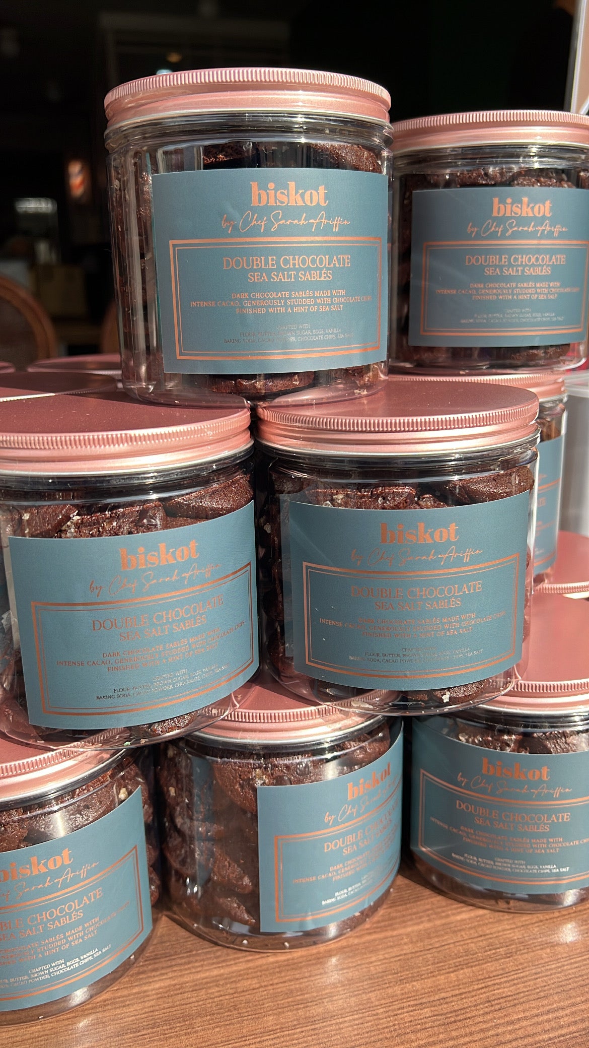 Dark Chocolate Sea Salt Sablés