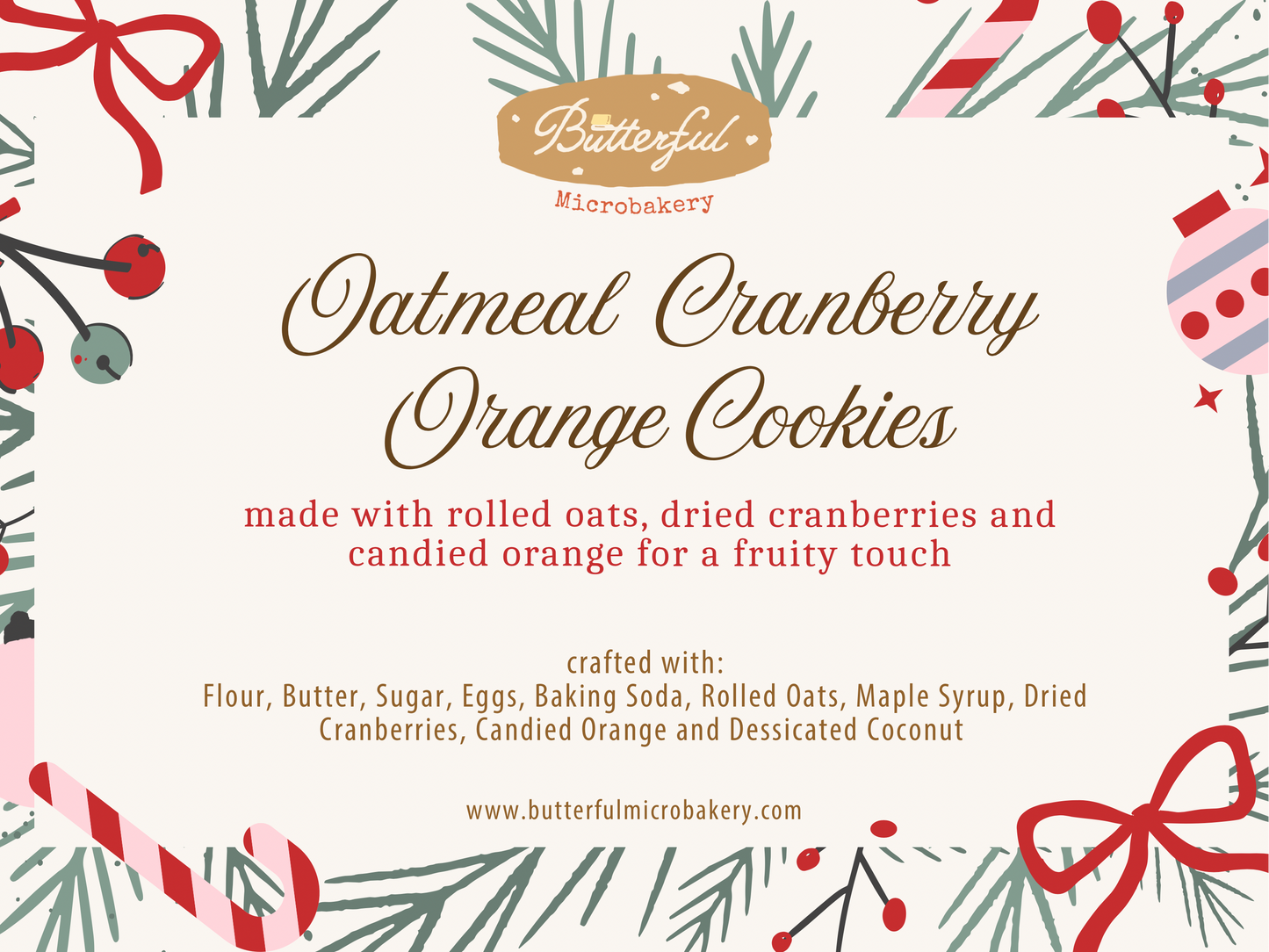 Oatmeal Cranberry and Orange Cookies