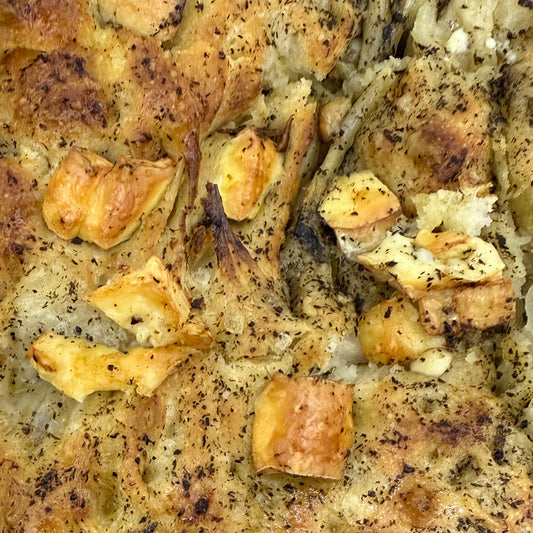 Truffle Garlic Brie Sourdough Focaccia